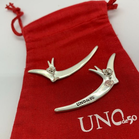 Uno de 50 Earrings Simple Minimalist Unique Earrings Silver-Plated Alloy Metal - Picture 8 of 8